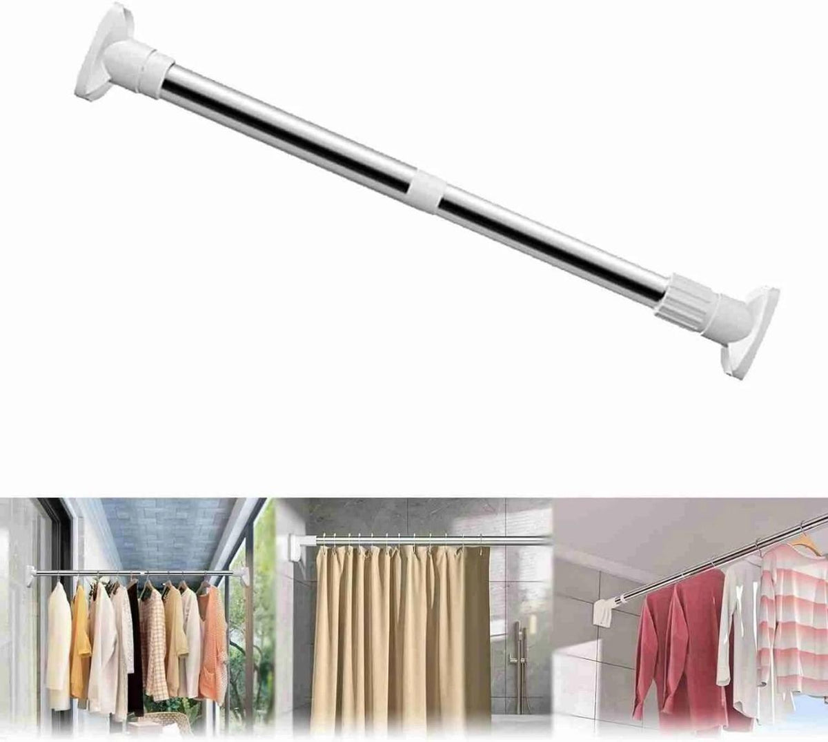 SmartFit Drill-Free Adjustable Rod - 1. Drill-Free Multifunctional Adjustable Rod