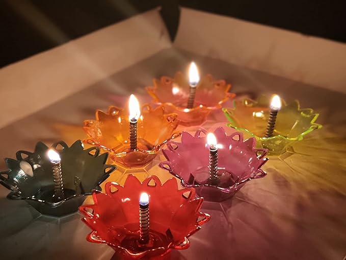 Lotus 3D Reflection Water Sensor Led Diya - pack of 24