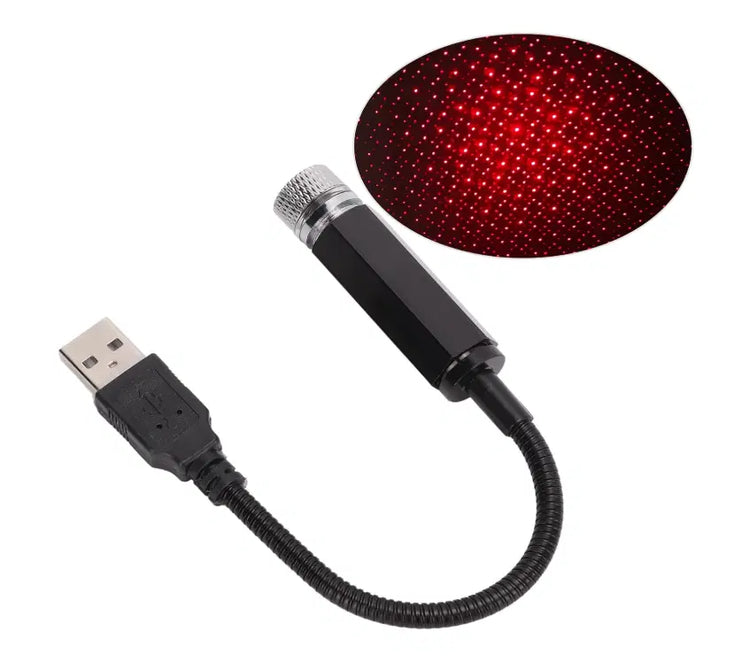 Interior Atmosphere LED Lamp Ambient USB Star Light Auto Roof Projector